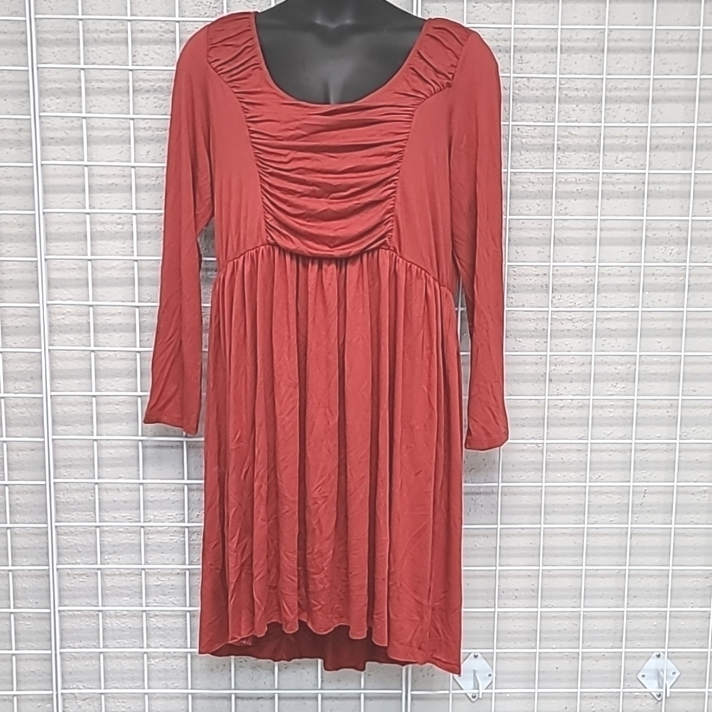 Rachel Pally Long Sleeve Rouched Midi Dress Size 3x